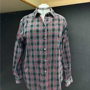 Cambridge Dry Goods Tartan Button Down Shirt - blue and red. Xl. Velvet
